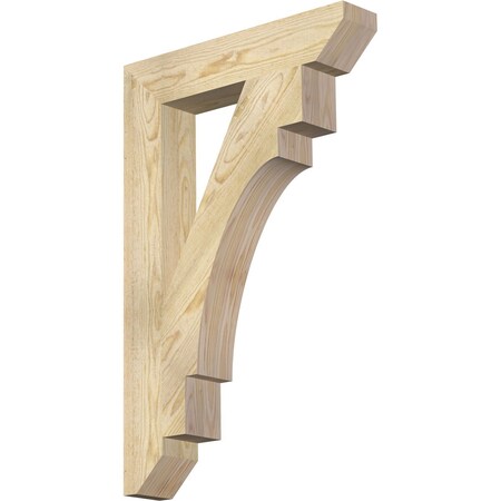Ekena Millwork Merced Slat Rough Sawn Bracket, Douglas Fir, 4"W x 22"D x 34"H BKT04X22X34MRC06RDF